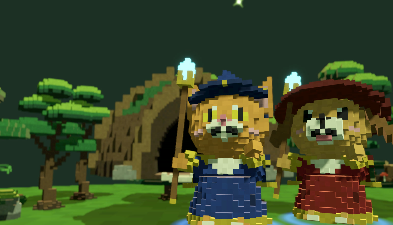 Pawcery: un gato mago y un perro mago